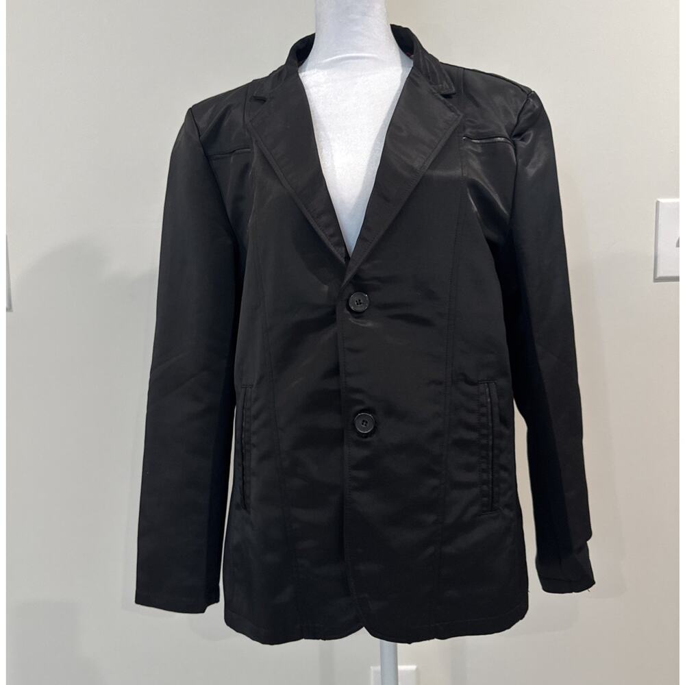 RR Perruzo Premium Lifestyle Menswear Blazer Jacket Men's L Black